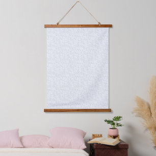 Tapisserie Suspendue Motif floral géométrique gris clair