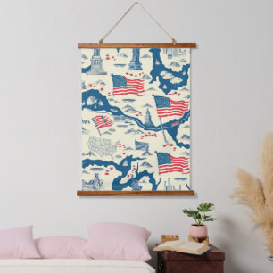 Tapisserie Suspendue Motif historique vintage-américain (4)