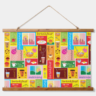 Tapisserie Suspendue Motif Petit Déjeuner Fantaisiste