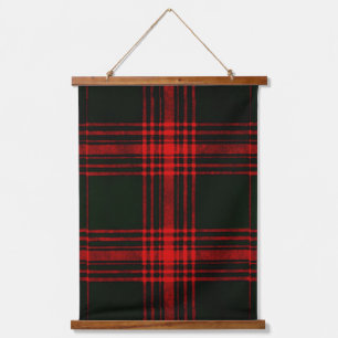 Tapisserie Suspendue motif tartan rouge&noir