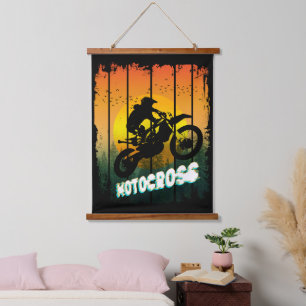 Tapisserie Suspendue Motocross nature conduite moto sports pilote