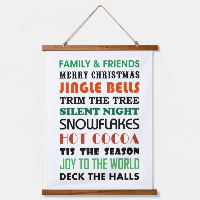 TAPISSERIE SUSPENDUE MOTS DE NOËL (Recto)