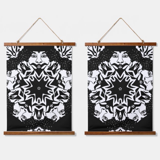 Tapisserie Suspendue Mr Love Wood Topped Wall Tapestry (Double)