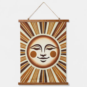 Tapisserie Suspendue Mur Boho Vintage or