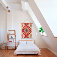 Mur de tapis oriental beige turc Kilim