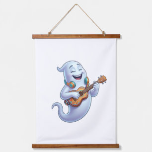 Tapisserie Suspendue Musicien fantôme effrayant Art musical Halloween