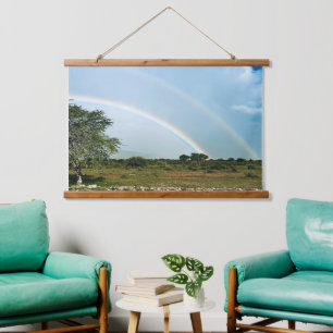 Tapisserie Suspendue Namibie Double arc-en-ciel