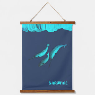 Tapisserie Suspendue Narwhal Sous La Glace