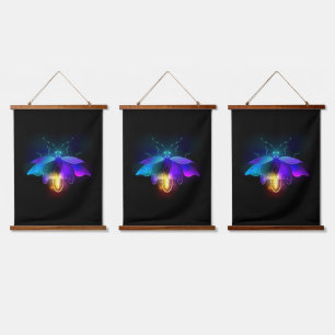 Tapisserie Suspendue Neon Firefly sur noir