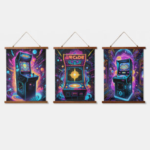 Tapisserie Suspendue Neon Retro 80s Arcade Game