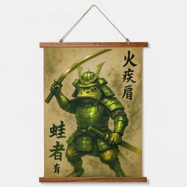 Tapisserie Suspendue Noble grenouille Samurai (Recto)