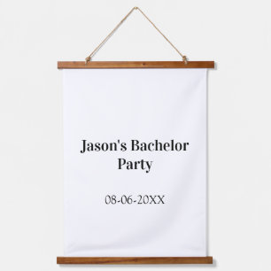 Tapisserie Suspendue Nom de la fête de Bachelor date simple minimal mei