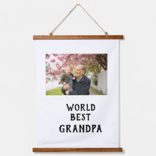 Tapisserie Suspendue Nom de photo du meilleur grand-père du monde pour