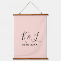 nom du couple de mariage lettre date fond pastel r