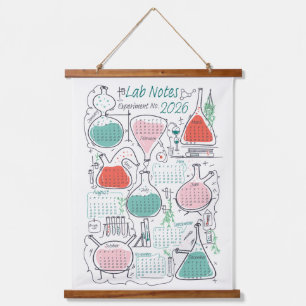 Tapisserie Suspendue Notes de laboratoire du calendrier 2026