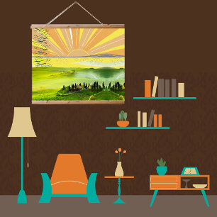 Tapisserie Suspendue Nouveau jour avec Sunrise Scenery Citation Inspira