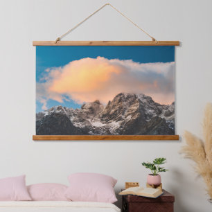 Tapisserie Suspendue Nuages brûlants au-dessus des montagnes