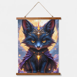 Tapisserie Suspendue Nyx – Gardien du Clair de Lune.