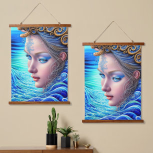 Tapisserie Suspendue Ocean Wave Imaginaire Goddess Art