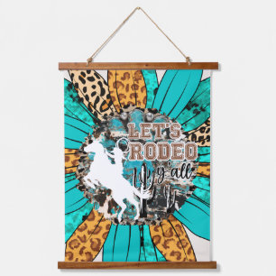 Tapisserie Suspendue Œuvre d'art western cow-boy sur mur