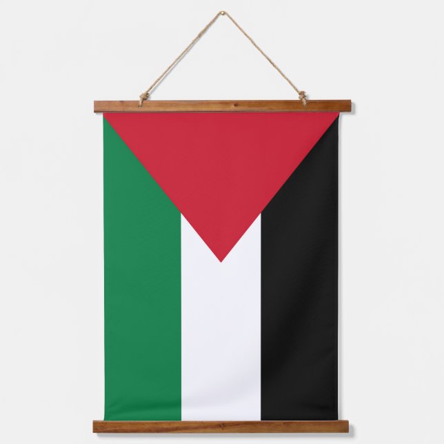 Tapisserie Suspendue officiellement le drapeau de l'État de Palestine (Recto)