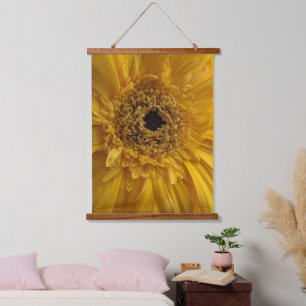 Tapisserie Suspendue Orange Yellow Gerbera Fleur Closeup Photographie