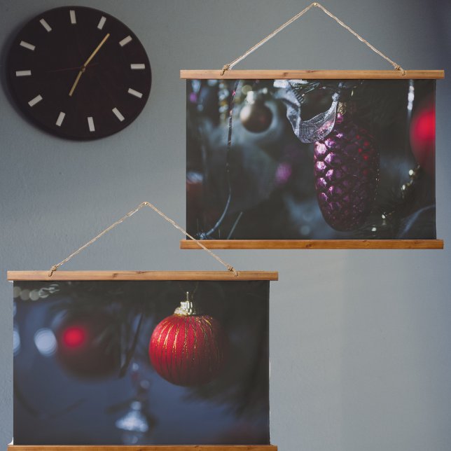 Tapisserie Suspendue Ornements de Noël en glamour foncé (Créateur téléchargé)