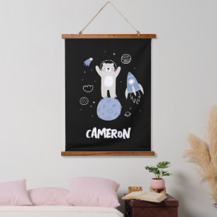 Tapisserie Suspendue Ours De Cartoon Mignonne Dans L'Espace