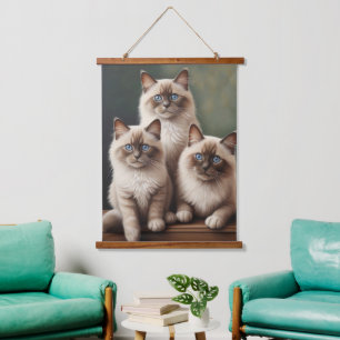 Tapisserie Suspendue Paire adorable de Ragdoll Kittens Chat doux