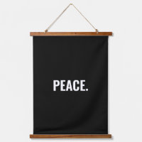 Paix texte noir et blanc minimaliste anti-guerre