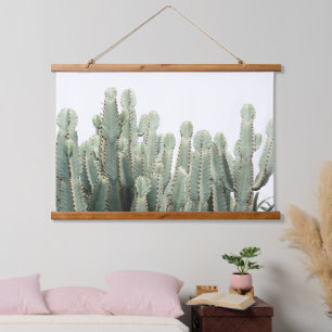 Tapisserie Suspendue Pale Green Cactus Plantes minimalisme Motif