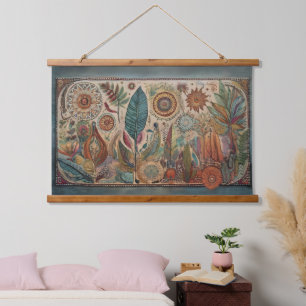 Tapisserie Suspendue Panneau d'art Tropicla Boho suspendu au mur