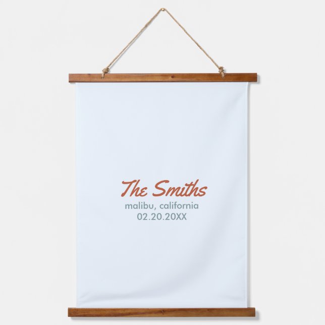 Tapisserie Suspendue Panneau de bienvenue mariage (Recto)