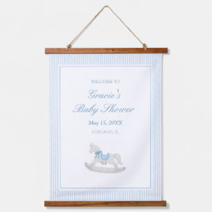 Tapisserie Suspendue Panneau de Bienvenue pour Baby Shower Cheval à Bas