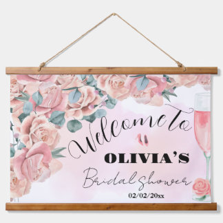 Tapisserie Suspendue panneau de bienvenue pour une baby shower de maria