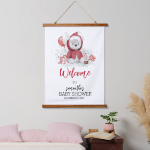 Tapisserie Suspendue Panneau de fête pour bébé sur le thème de Noël et
