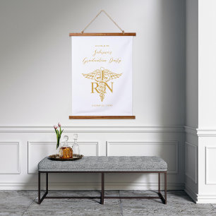 Tapisserie Suspendue Panneau de la fête de graduation BSN RN Nurse Coul