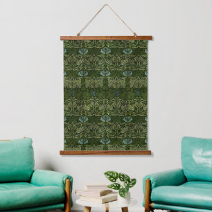 Tapisserie Suspendue Papier peint Grande Tulipe Rose verte de William M
