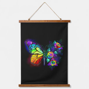 Tapisserie Suspendue Papillon arc-en-ciel