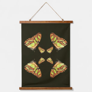 Tapisserie Suspendue Papillon Malachite Vert Posant Abstrait