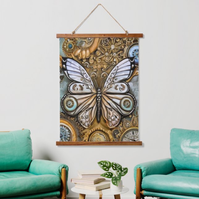 Tapisserie Suspendue Papillon vapeur (Salon)