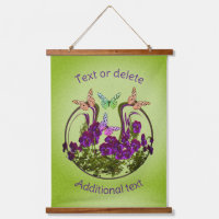 Papillons Sur L'Art Fleur Abstrait Personnalisé