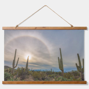 Tapisserie Suspendue Parc national du Saguaro avec Sun Halo