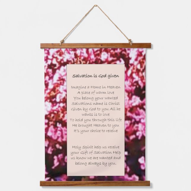 Tapisserie Suspendue Parcours d'art "Le salut est Dieu donné " (Recto)