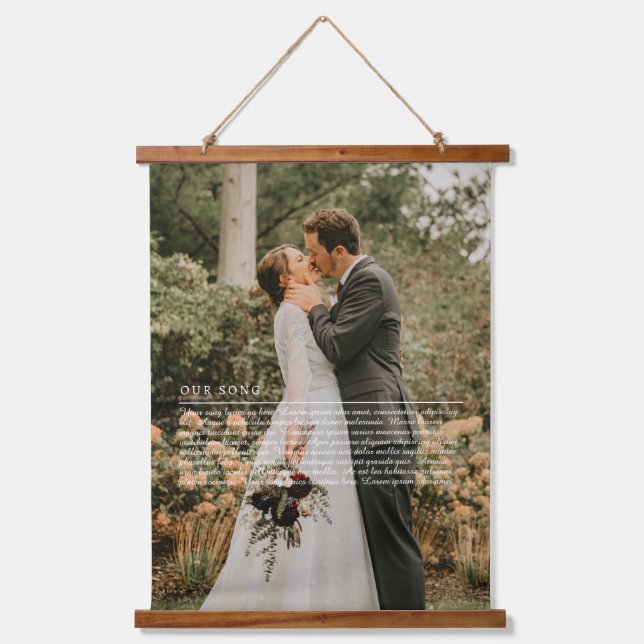 Tapisserie Suspendue Paroles de Our Mariage Song (Recto)