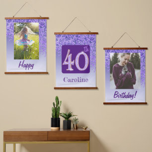 Tapisserie Suspendue Parties scintillant décorative violette 2 Photos 4