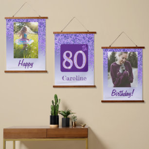 Tapisserie Suspendue Parties scintillant décorative violette 2 Photos 8