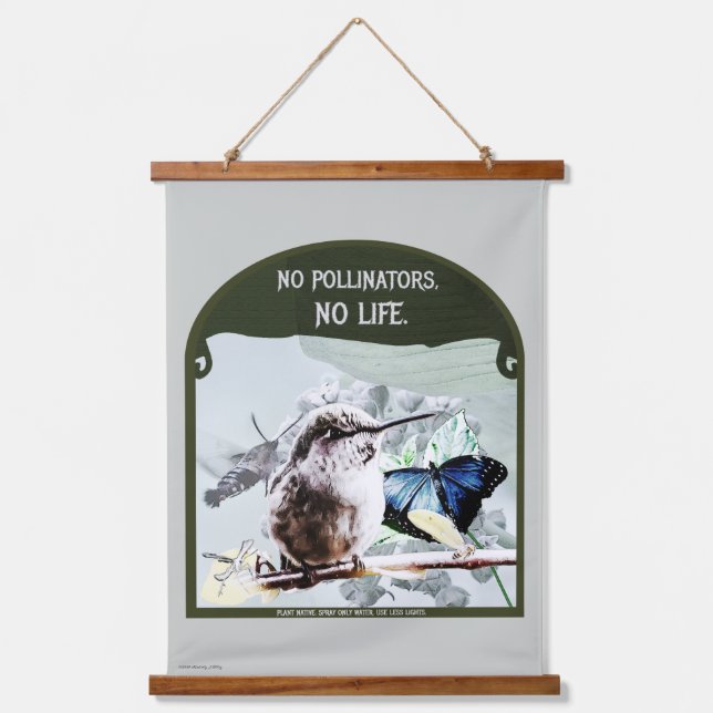 Tapisserie Suspendue Pas de pollinisateurs, pas de vie (Recto)