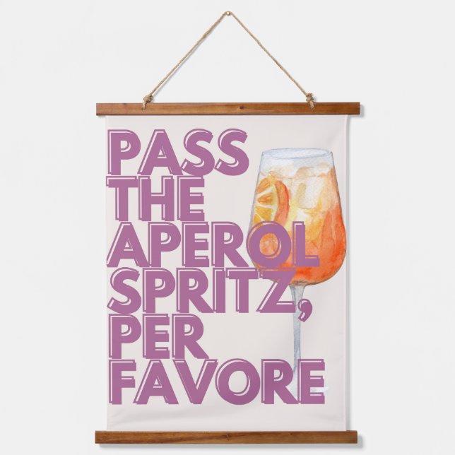 Tapisserie Suspendue Passez l'impression Aperol Spritz | Cocktail itali (Recto)