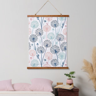 Tapisserie Suspendue Pastel Dandelion Dreams - Whimsical Floral